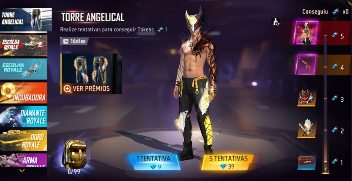 Free Fire veja como conseguir a nova Calça Angelical Dourada