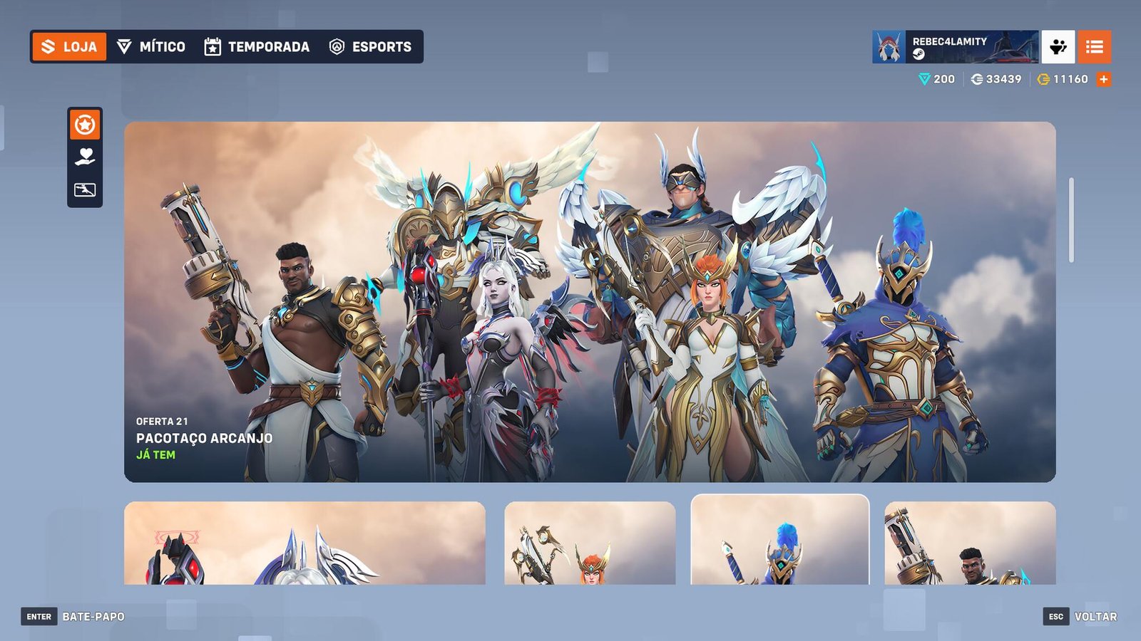 Loja Temporada 19 Overwatch 2