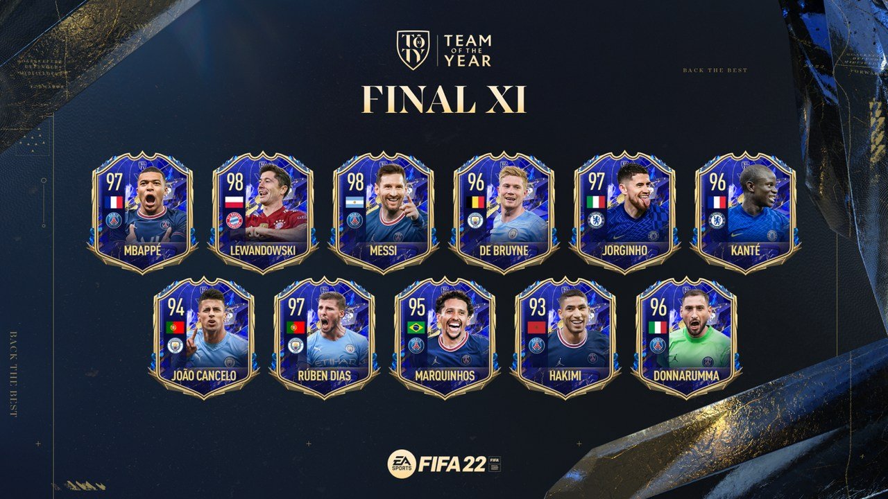 TOTY FIFA 22: Seleção de jogadores do ano é divulgada