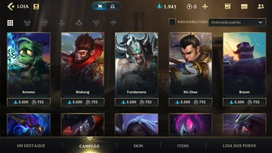 Campeões Wild Rift