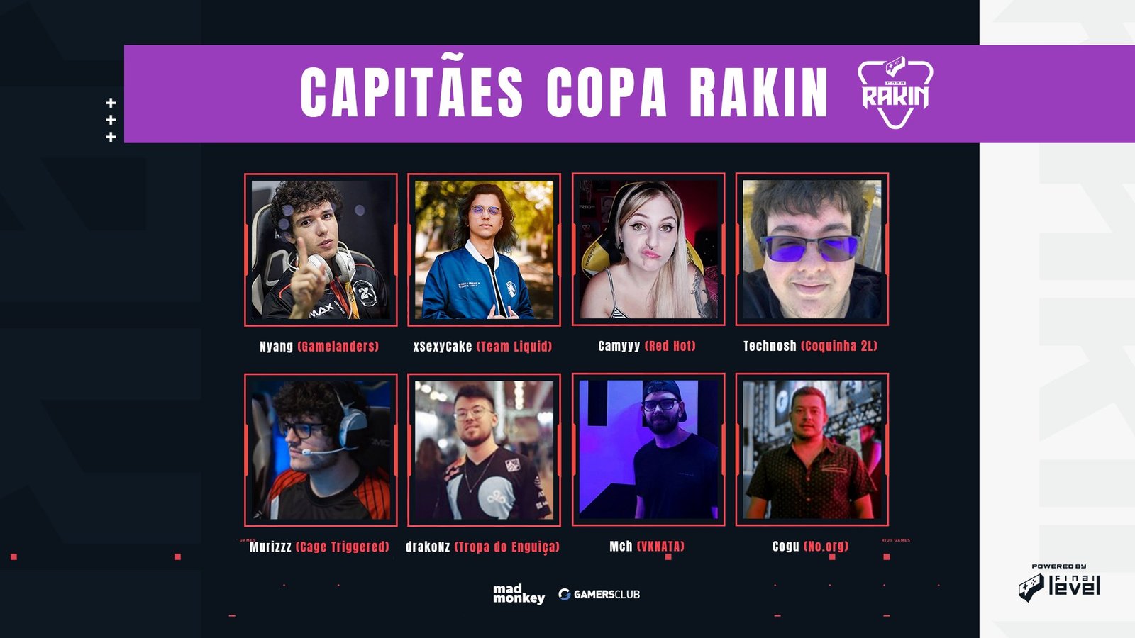 Anunciadas as equipes da Copa Rakin de VALORANT