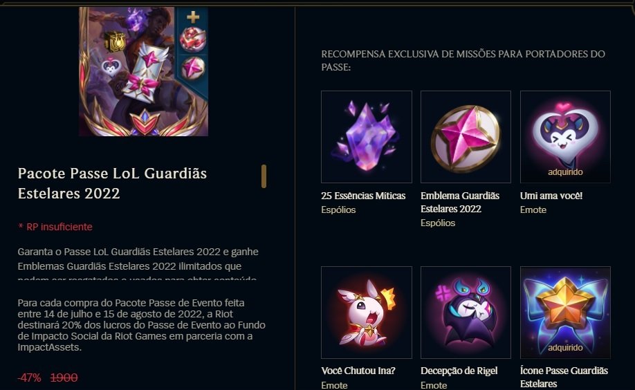 passe de evento