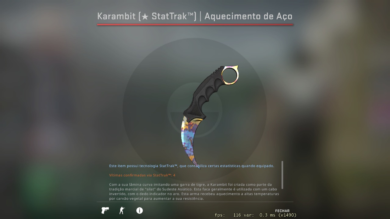 Karambit - Aquecimento de Aço