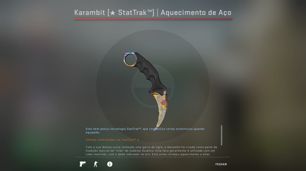 Karambit - Aquecimento de Aço