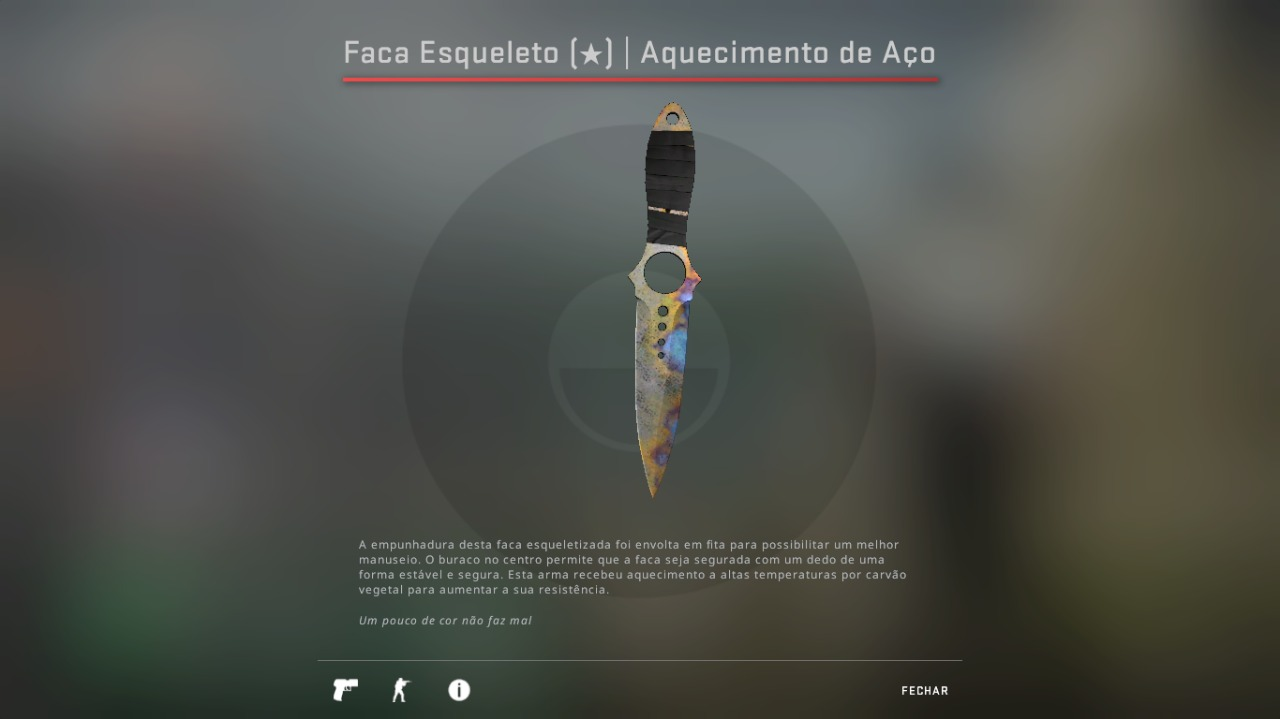 Faca Esqueleto - Aquecimento de Aço