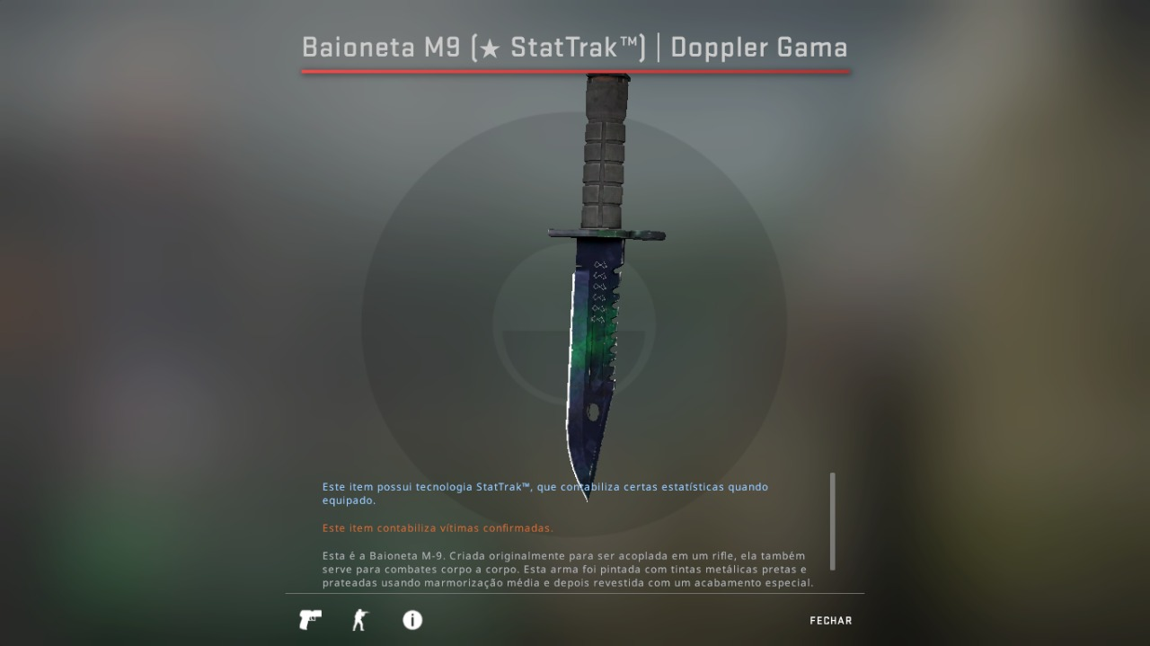 Baioneta M9 - Doppler Gama Emerald