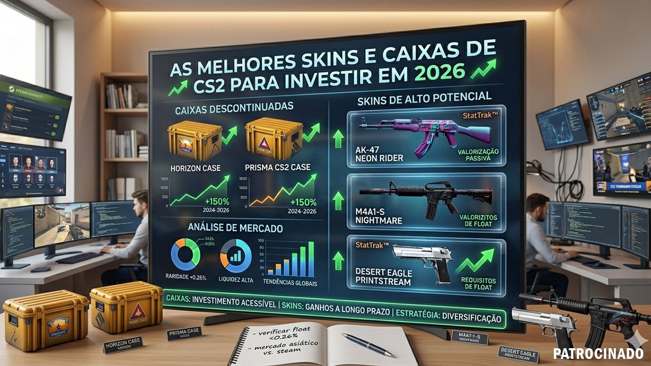 As melhores skins e caixas de CS2 para investir em 2026