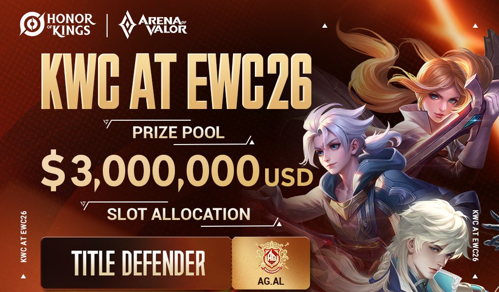 Honor of Kings e Arena of Valor dividem o palco no KWC 2026 em Riad