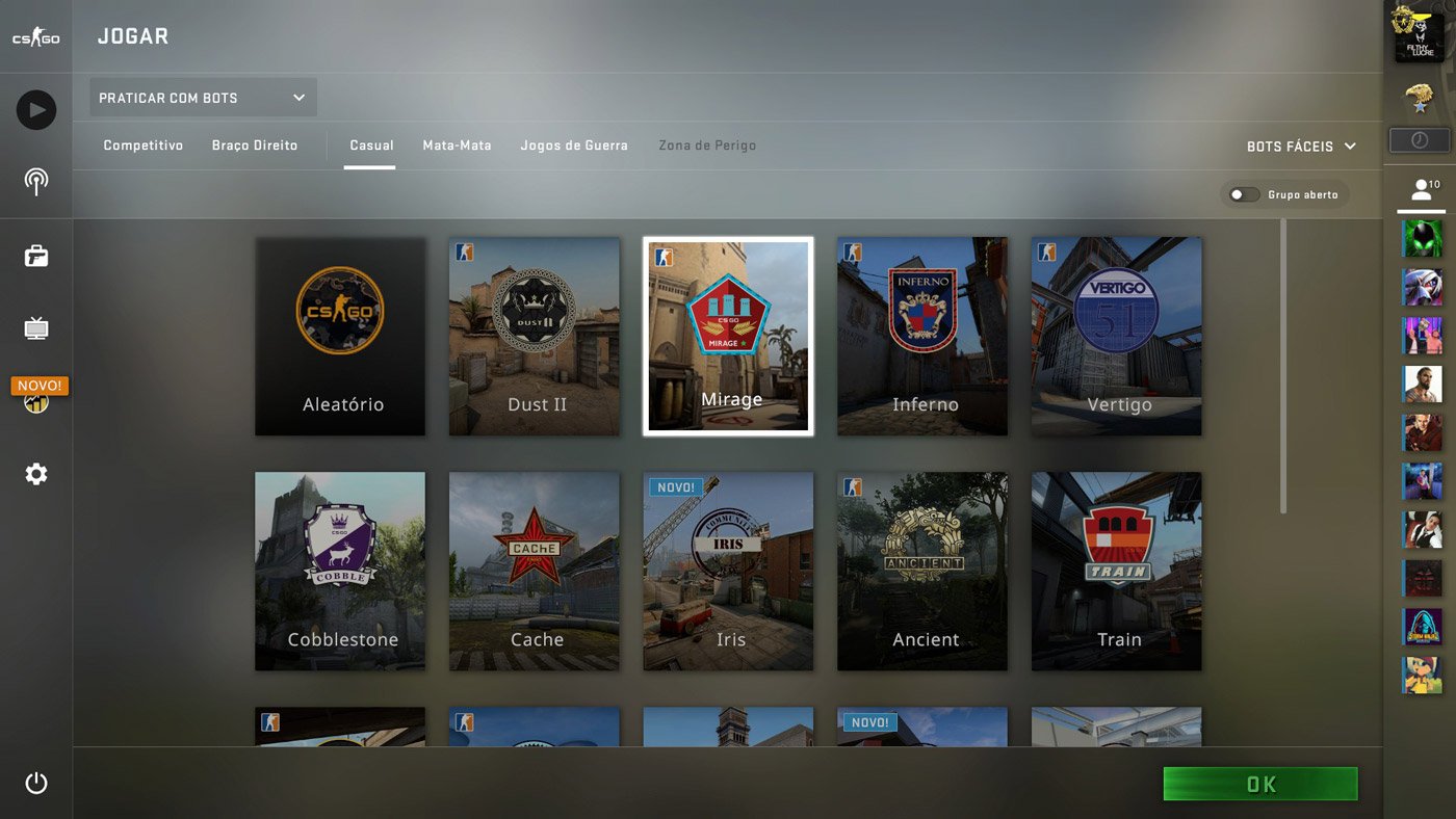passo 1 comandos de faca csgo