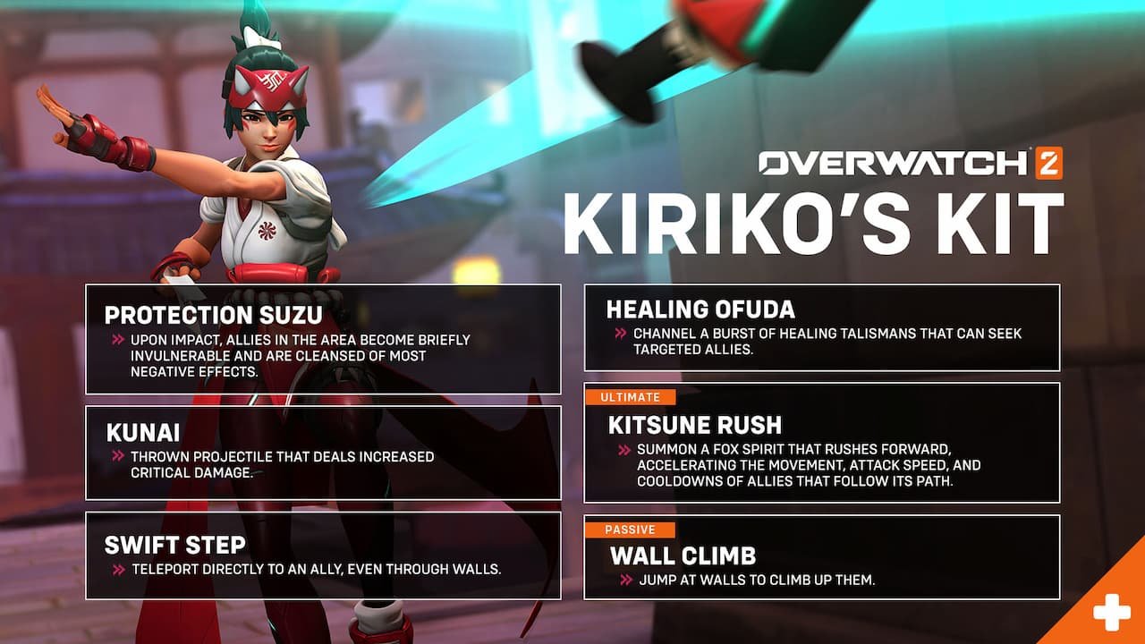 habilidades de kiriko, de overwatch 2