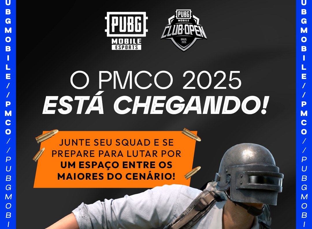 Inscrições abertas para o PUBG MOBILE Club Open (PMCO) 2025