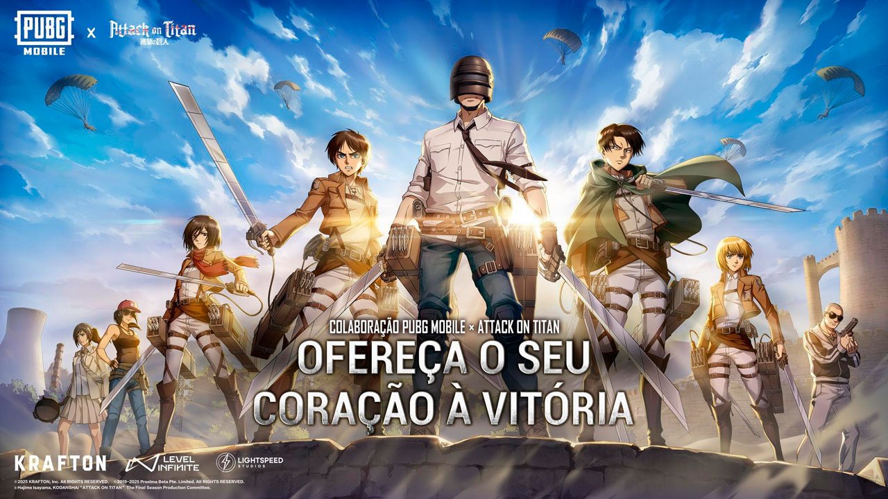 PUBG MOBILE x Attack on Titan: veja tudo sobre a colaboração com o anime