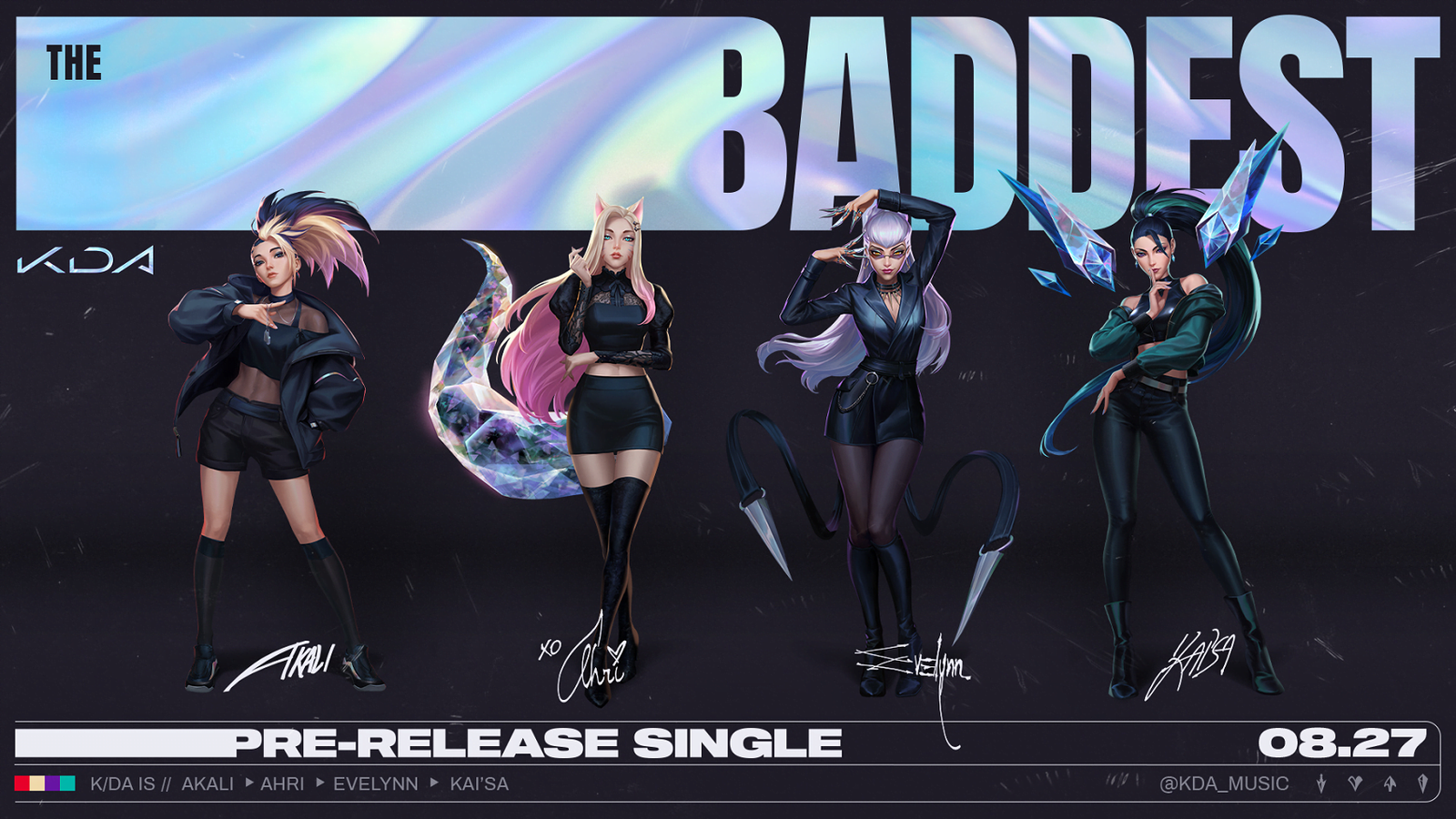 LoL Grupo K/DA lança nova canção de nome “The Baddest”