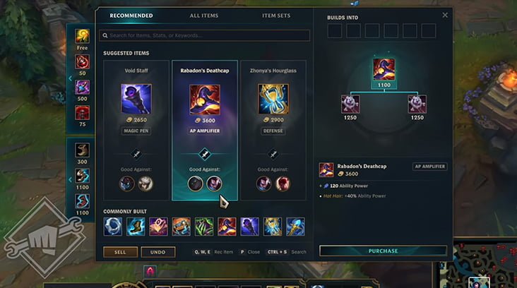 Nova interface da loja lol pré temporada 2021