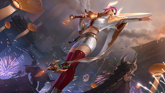Fiora fera lunar prestígio splash art lol league of legends