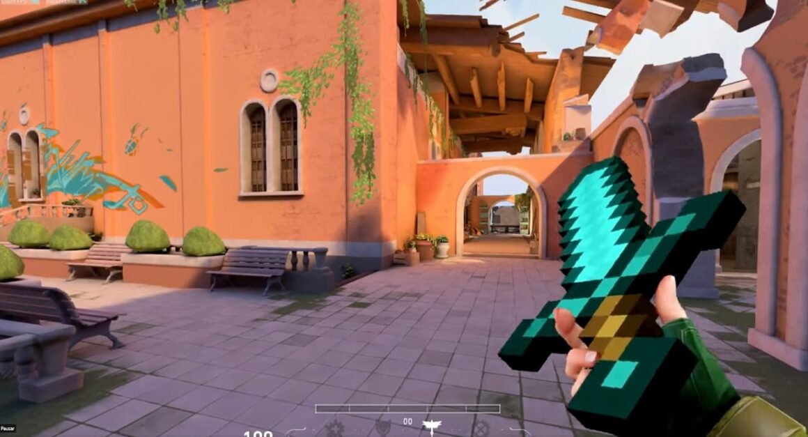 Faca VALORANT Minecraft