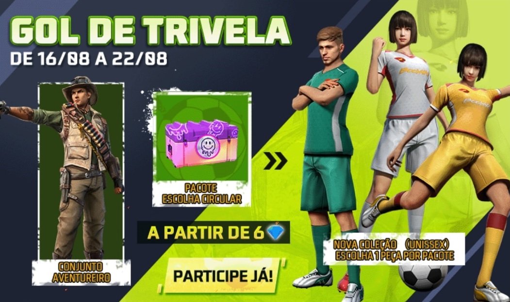 Evento de camisas de time retornou ao Free Fire