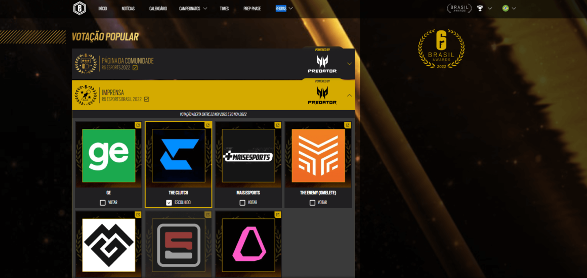 Imagem: Reprodução/R6 Awards