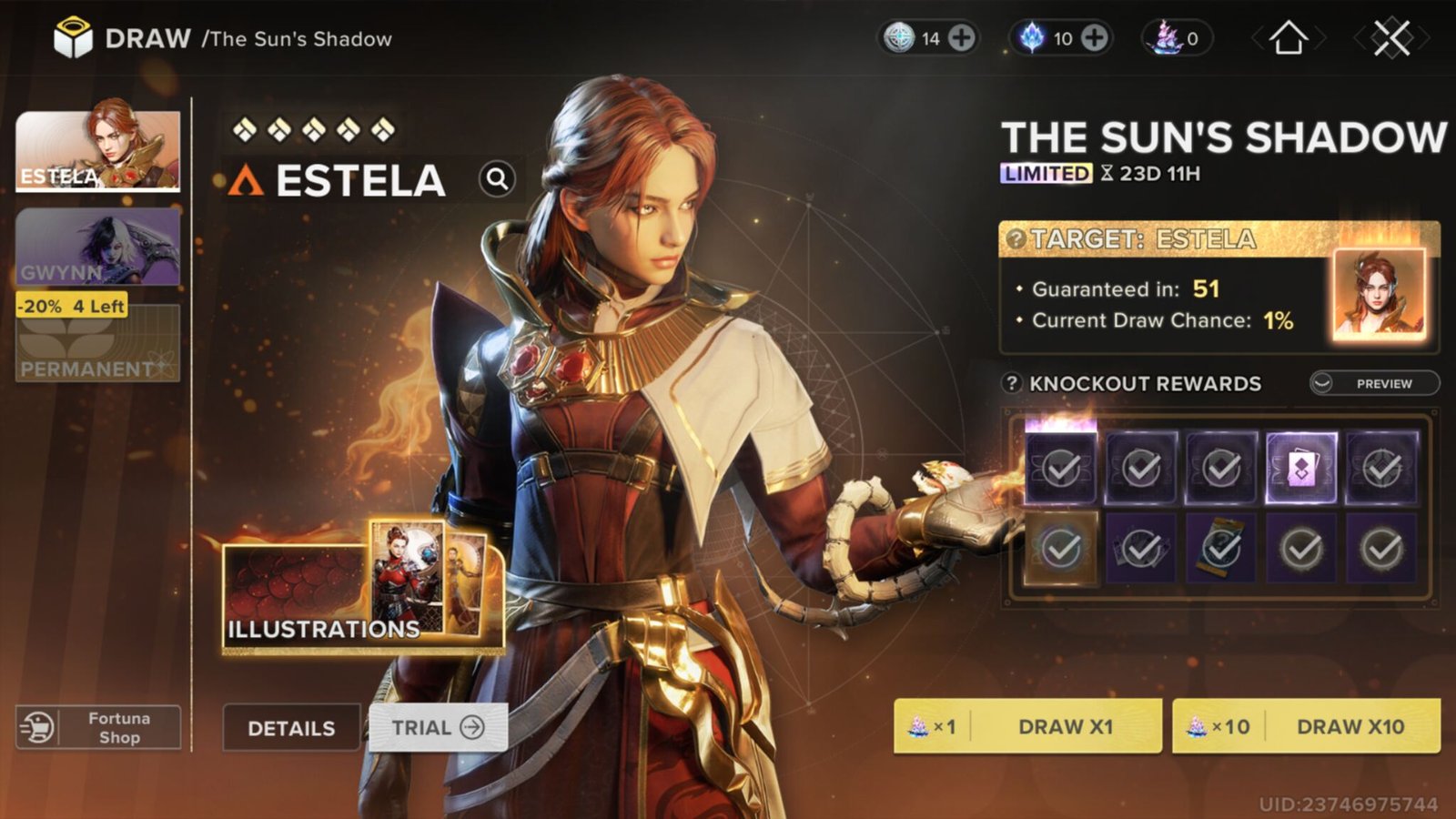 Personagem Estela de Destiny Rising